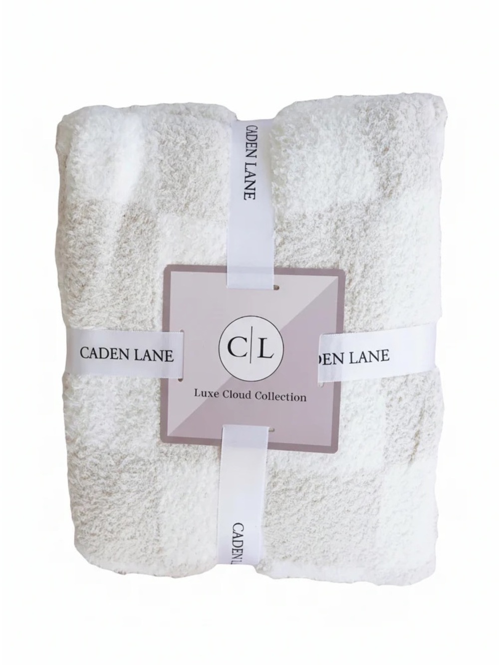 Caden Lane Luxe Cloud check Baby Blanket